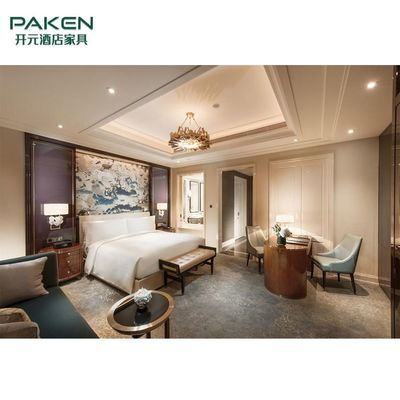 Ξύλινο σταθερό χαλαρό σύνολο κρεβατοκάμαρων ξενοδοχείων πολυτέλειας Paken